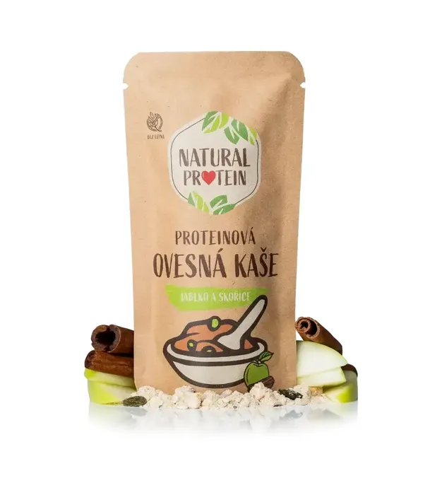 NaturalProtein Proteinová ovesná kaše jablko a skořice 60 g